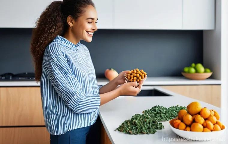 과자 제조 공장 투자 트렌드 - **Prompt 1: Healthy and Functional Plant-Based Snack**
"A bright, naturally lit scene featuring ...